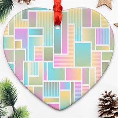 Color-blocks Heart Ornament (two Sides)