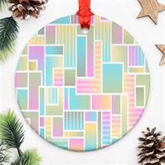 Color-blocks Round Ornament (two Sides)