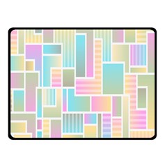 Color-blocks Two Sides Fleece Blanket (small) by nateshop