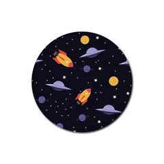 Cosmos Rubber Coaster (round) by nateshop