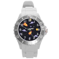 Cosmos Round Plastic Sport Watch (l) by nateshop