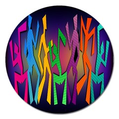 Dancing Magnet 5  (round) by nateshop