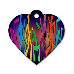 Dancing Dog Tag Heart (two Sides) by nateshop