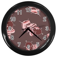 Feather Wall Clock (black)