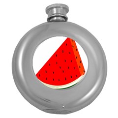 Fruit-01 Round Hip Flask (5 Oz) by nateshop