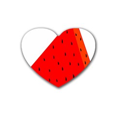 Fruit-01 Rubber Coaster (heart) by nateshop