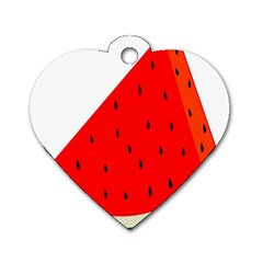 Fruit-01 Dog Tag Heart (two Sides) by nateshop