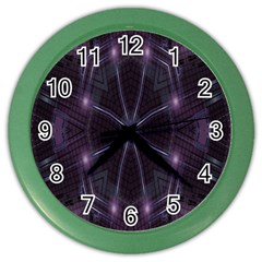 Geometric-art-001 Color Wall Clock by nateshop