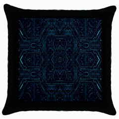 Geometric-art-003 Throw Pillow Case (black) by nateshop