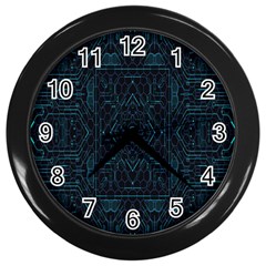 Geometric-art-003 Wall Clock (black) by nateshop