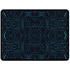 Geometric-art-003 Two Sides Fleece Blanket (Large)