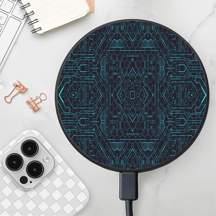 Geometric-art-003 Wireless Fast Charger(Black)