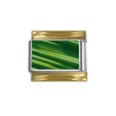 Green-01 Gold Trim Italian Charm (9mm) by nateshop