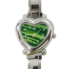 Green-01 Heart Italian Charm Watch by nateshop