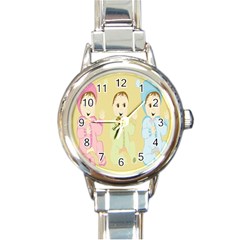 Happy 01 Round Italian Charm Watch by nateshop