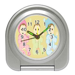 Happy 01 Travel Alarm Clock by nateshop