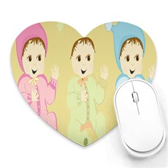 Happy 01 Heart Mousepad by nateshop