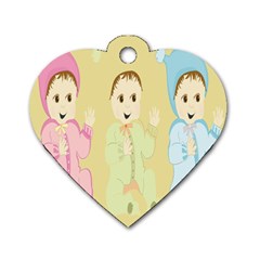 Happy 01 Dog Tag Heart (two Sides) by nateshop