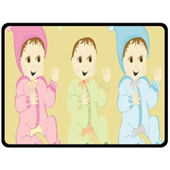 Happy 01 Two Sides Fleece Blanket (large) by nateshop