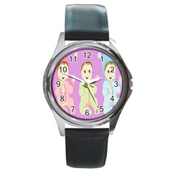 Happy 02 Round Metal Watch by nateshop