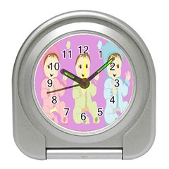 Happy 02 Travel Alarm Clock by nateshop