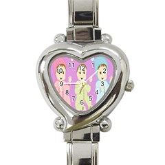 Happy 02 Heart Italian Charm Watch by nateshop