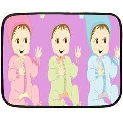 Happy 02 Two Sides Fleece Blanket (mini) by nateshop