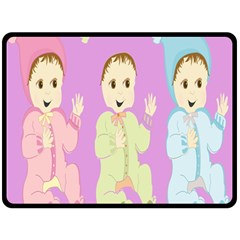 Happy 02 Fleece Blanket (large) by nateshop