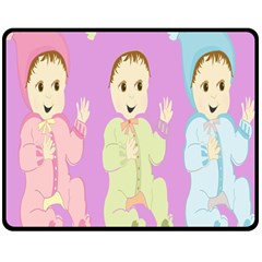 Happy 02 Two Sides Fleece Blanket (medium) by nateshop