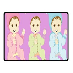 Happy 02 Two Sides Fleece Blanket (small) by nateshop