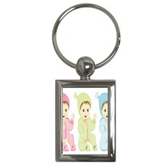 Happy Key Chain (rectangle) by nateshop