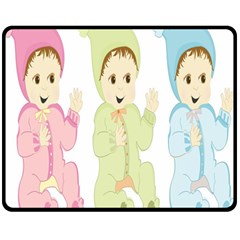 Happy Two Sides Fleece Blanket (medium) by nateshop