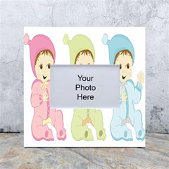 Happy White Box Photo Frame 4  X 6  by nateshop