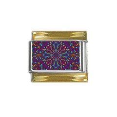 Kaleidoscope Gold Trim Italian Charm (9mm) by nateshop