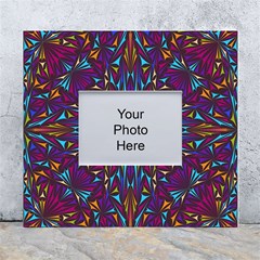 Kaleidoscope White Wall Photo Frame 5  X 7  by nateshop