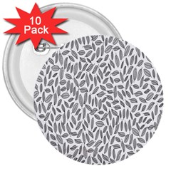 Leaves-011 3  Buttons (10 Pack)  by nateshop