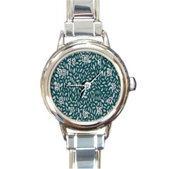 Leaves-012 Round Italian Charm Watch