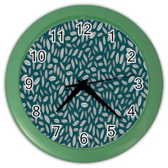 Leaves-012 Color Wall Clock by nateshop