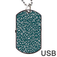 Leaves-012 Dog Tag USB Flash (Two Sides)