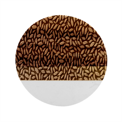 Leaves-012 Marble Wood Coaster (round) by nateshop