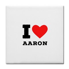 I Love Aaron Tile Coaster by ilovewhateva