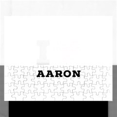 I Love Aaron Rectangular Jigsaw Puzzl by ilovewhateva