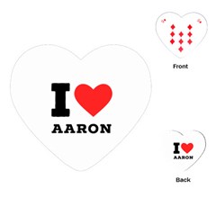 I Love Aaron Playing Cards Single Design (heart) by ilovewhateva