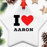 I love aaron Star Ornament (Two Sides) Front