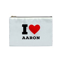 I Love Aaron Cosmetic Bag (medium) by ilovewhateva