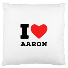 I Love Aaron Standard Premium Plush Fleece Cushion Case (two Sides) by ilovewhateva