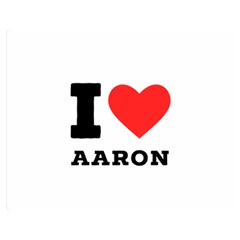 I Love Aaron Premium Plush Fleece Blanket (medium) by ilovewhateva