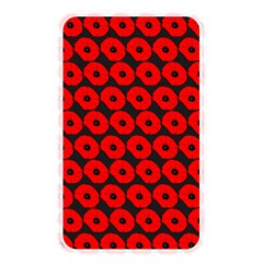 Charcoal And Red Peony Flower Pattern Memory Card Reader (rectangular) by GardenOfOphir