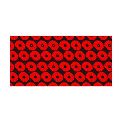 Charcoal And Red Peony Flower Pattern Yoga Headband by GardenOfOphir