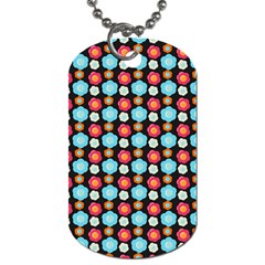 Colorful Floral Pattern Dog Tag (two Sides) by GardenOfOphir